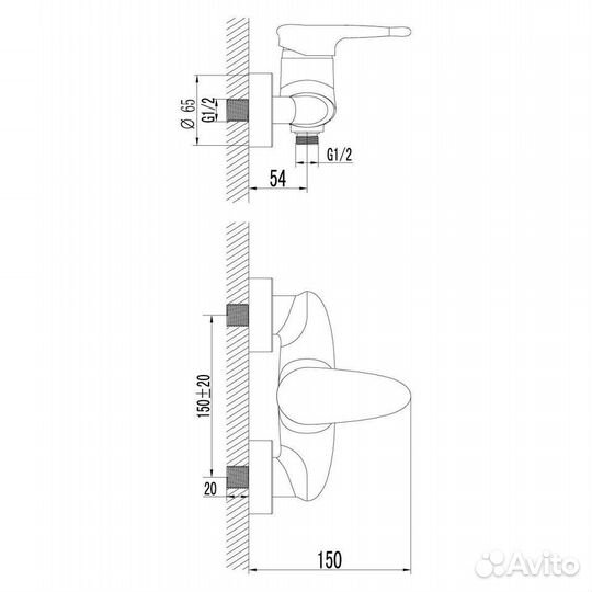 Смеситель для душа Lemark Status (LM4403C)