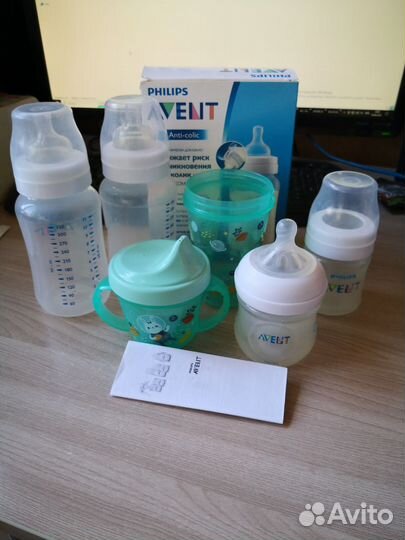 Бутылочки для кормления avent и поилки