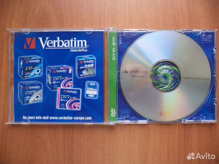 Диски перезаписываемые Verbatim DVD-RW бу