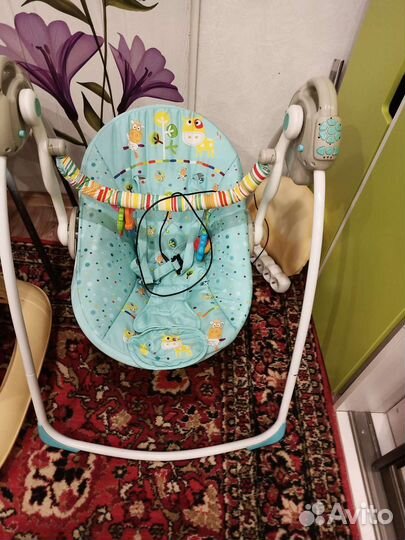 Качели шезлонг для новорожденных