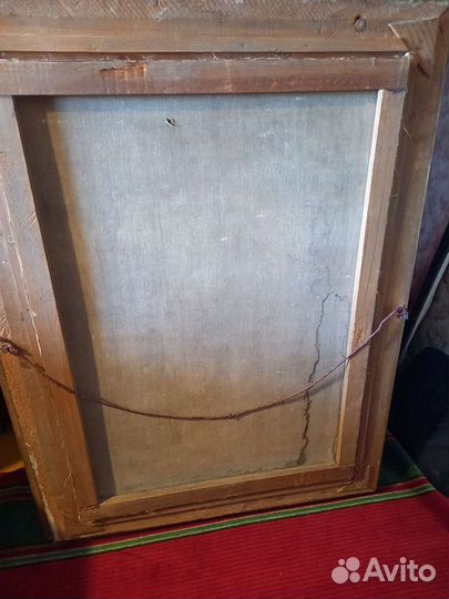 Огромная Старинная Картина на холсте до 1917г