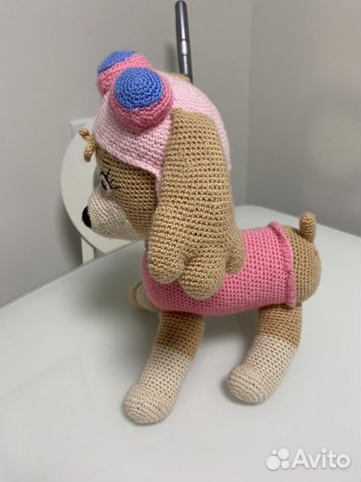 Собака вязаная ручной работы