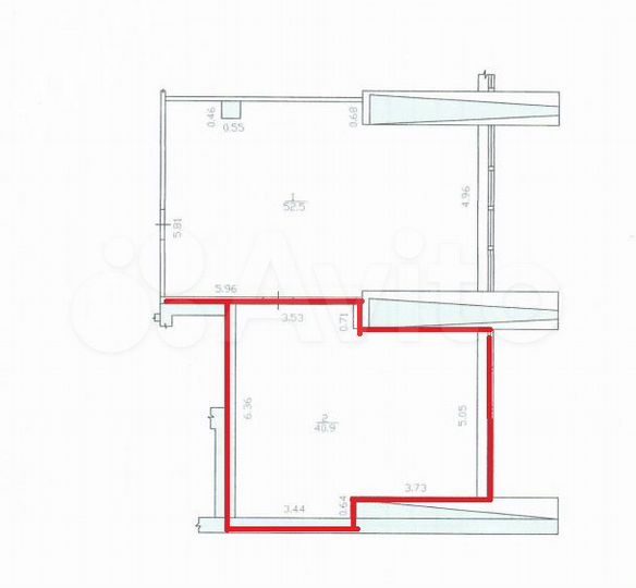 Офис, салон красоты 41 м²