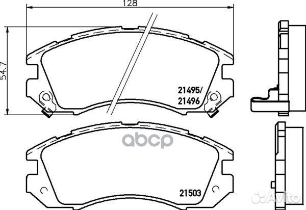 Колодки тормозные дисковые перед (PF-7248)