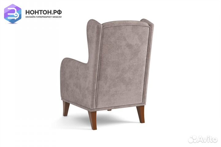 Кресло евромагнат серо-коричневое