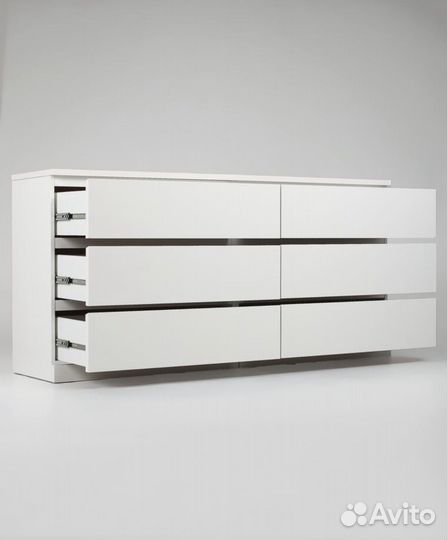 Комод IKEA мальм 6 ящиков белый