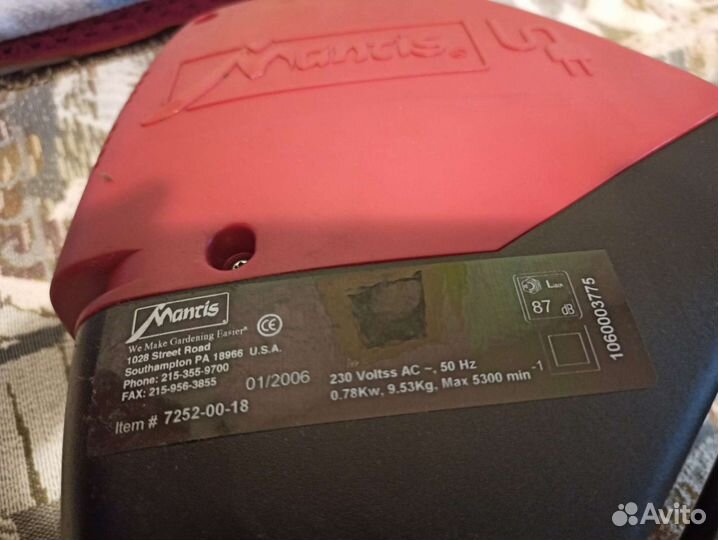 Электрический мотокультиватор Mantis