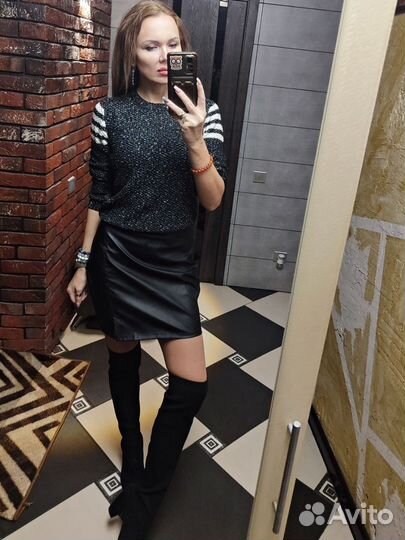 В наличии новая юбка / экокожа/ размер: 48