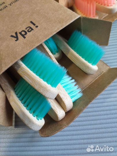 Зубная щетка бамбуковая, набор 10 шт