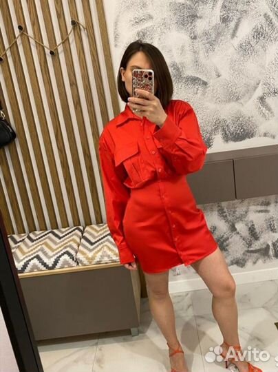 Новое/Zara/XS/М/Платье-рубашка