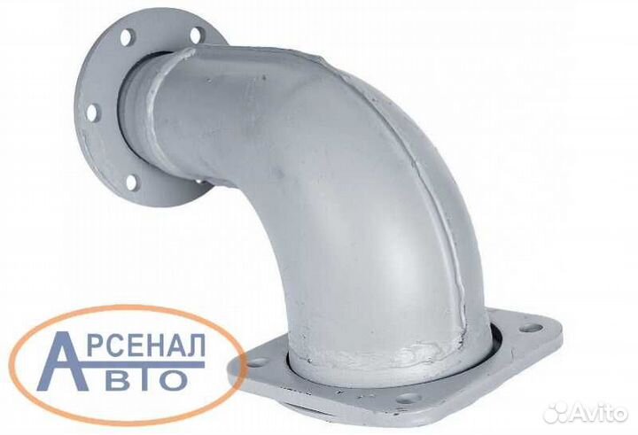 Патрубок камаз Евро приемный короткий, 6 шпилек