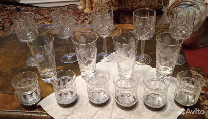 Стопки и рюмки СССР хрусталь