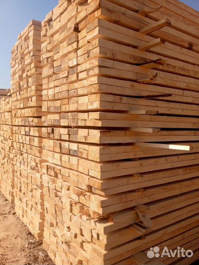 Доска обрезная 50х150х6000 сорт 1, т/у, сосна