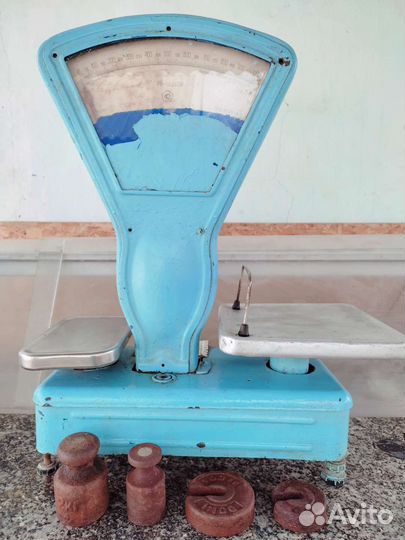 Весы СССР, рабочие, гири в комплекте, 1987 г