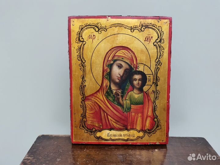 Икона Казанская Пресвятая Богородица 19 век