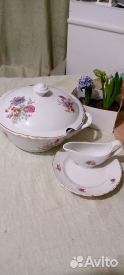 Супница соусник Мейсенский букет СССР дулево