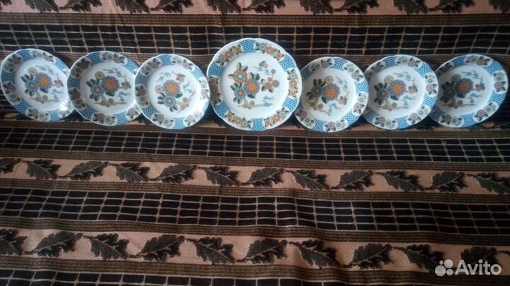 Десертный набор кахла ГДР. Редкость