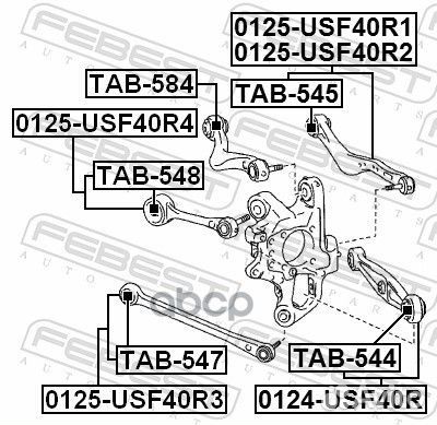 Сайлентблок задней тяги TAB545 Febest