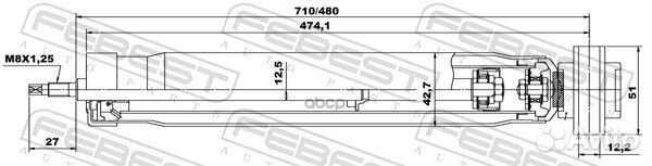 Амортизатор задний GAS.twin tube 05656587R Febest