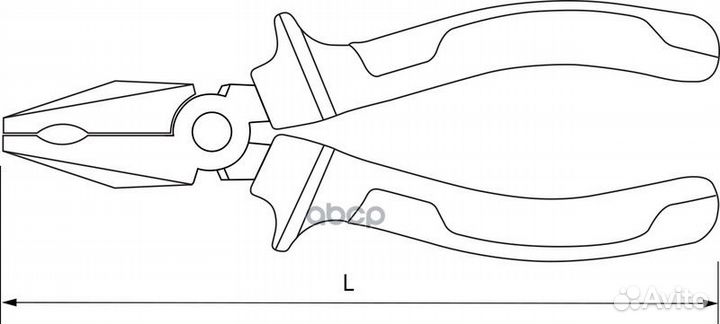 Пассатижи с двухкомпонентными рукоятками, 180 м