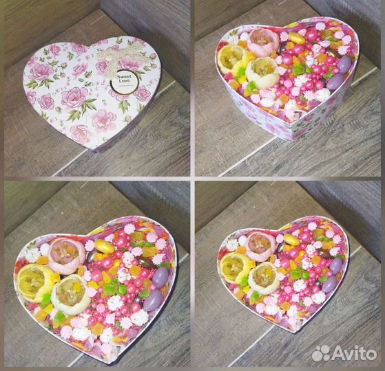 Съедобный букет бокс из сухофруктов орехов