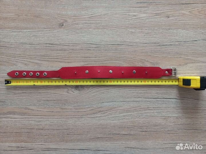 Чокер красный кожаный Ошейник