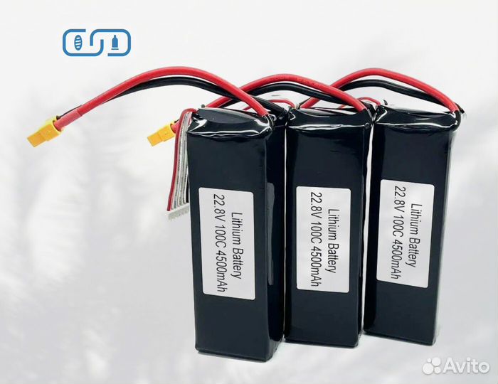 Аккумулятор для FPV дрона ZEE 4500mAh 6S100С XT60