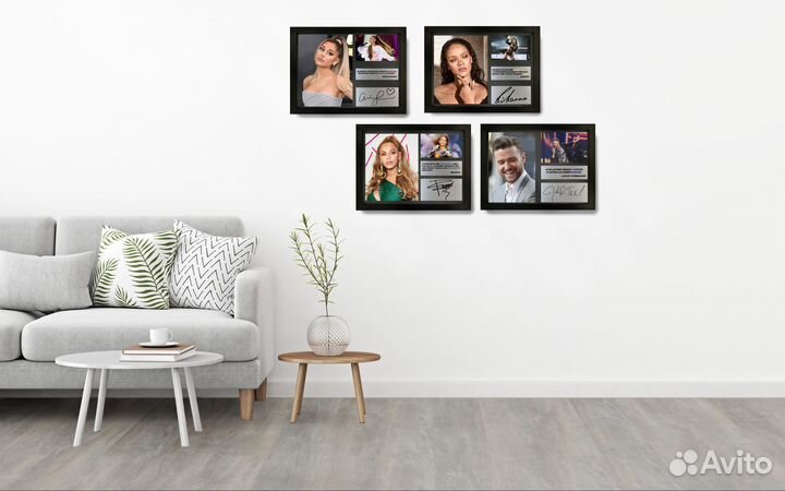 Аарон Пол автограф на металле в рамке подарочный