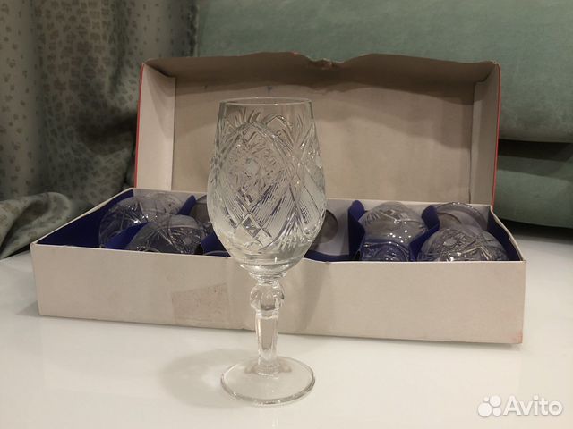 Хрустальные фужеры гусь хрустальный 6 шт