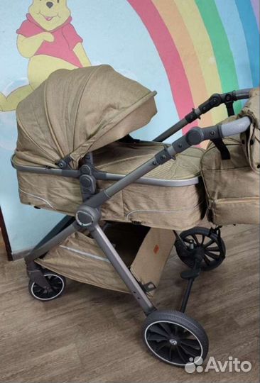 Коляска 2 в 1,полный комплект с теплым конвертом