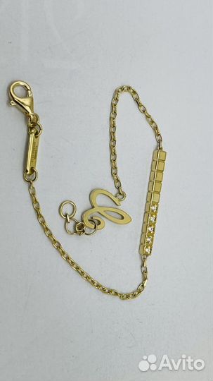 Золотой браслет chopard ice cube