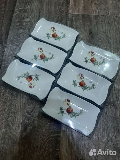 Наборы тарелок 3 шт гранат