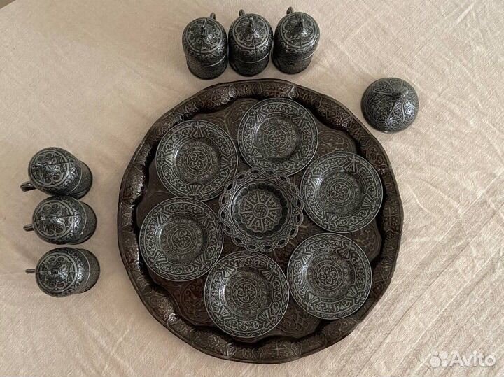 Набор для турецкого кофе 6 пар на подносе