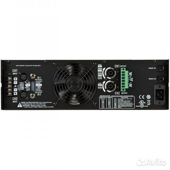 QSC CMX2000Va, Усилитель мощности 2х1100Вт/8Ом; 2х2000Вт/4Ом; 1000 Вт в стерео режиме на 70/100V/ QS