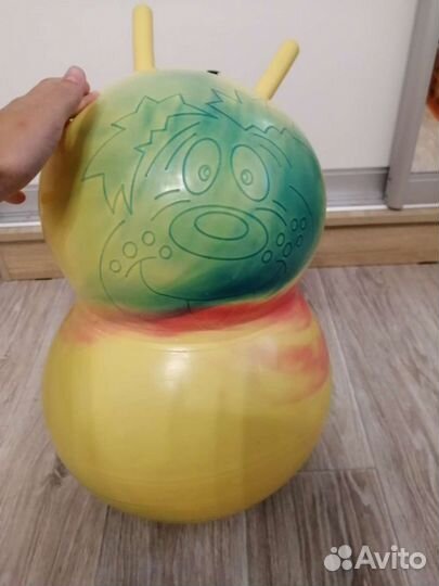 Мяч прыгун, фит бол с рожками детский