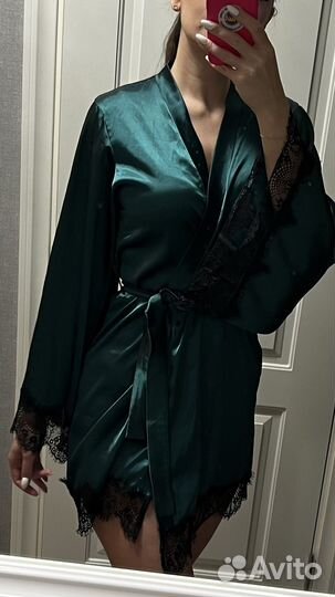 Халат женский шелковый
