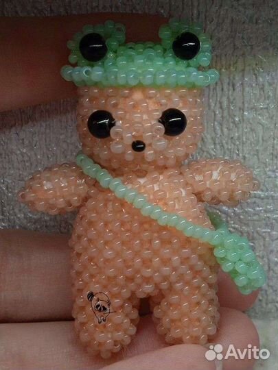 Амигуруми мишка из бисера