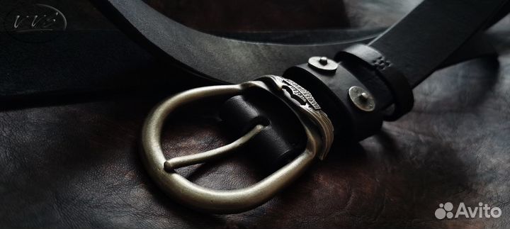 Кожаный ремень с пряжкой Харли-Дэвидсон / Harley-D