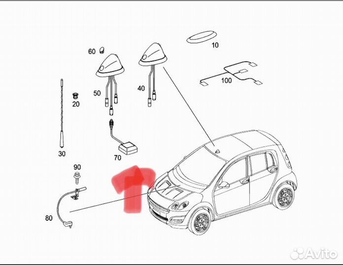 Усилитель GPS антенны smart.A4548200589