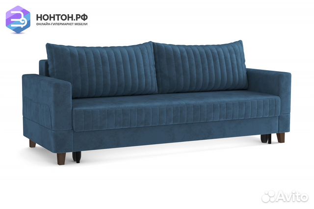 Диван выкатной евромагнат синий