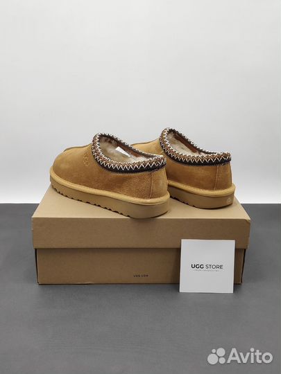 Слипоны UGG tasman slippers chestnut с орнаментом