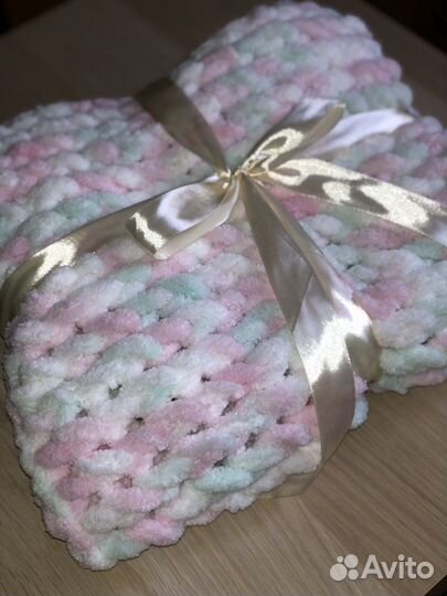 Плед детский вязаный ручная работа