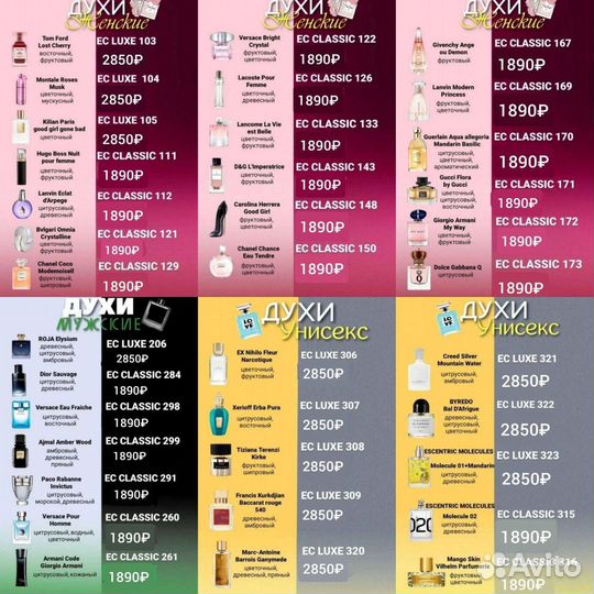 Духи от производителя