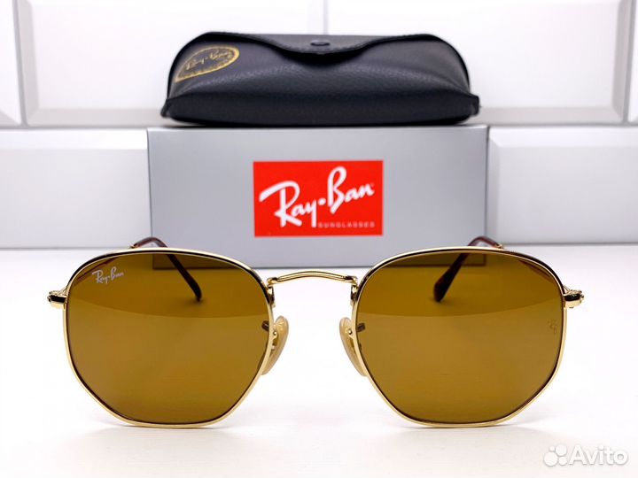 Очки Ray Ban 3548 N Hexagonal Коричневые