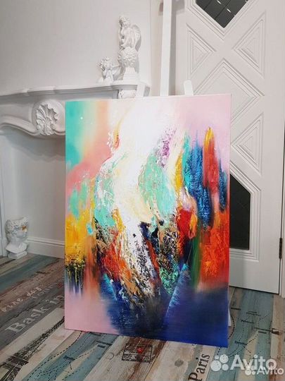 Очень красивая Абстракция маслом 