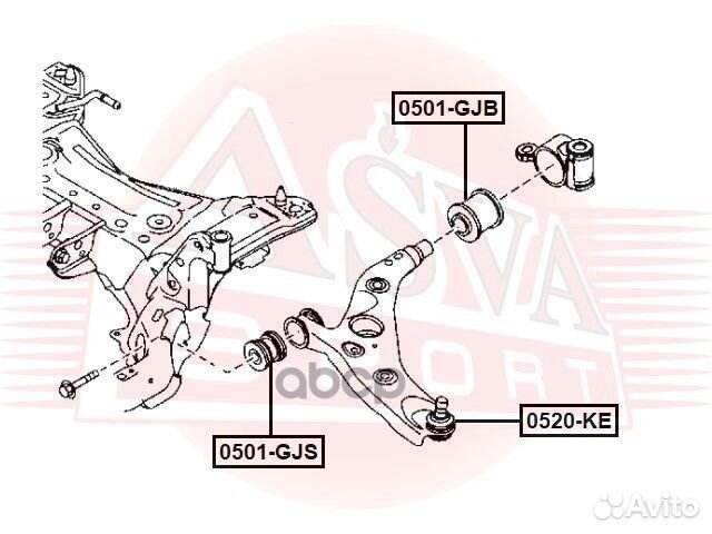 Опора шаровая прав/лев 0520KE asva