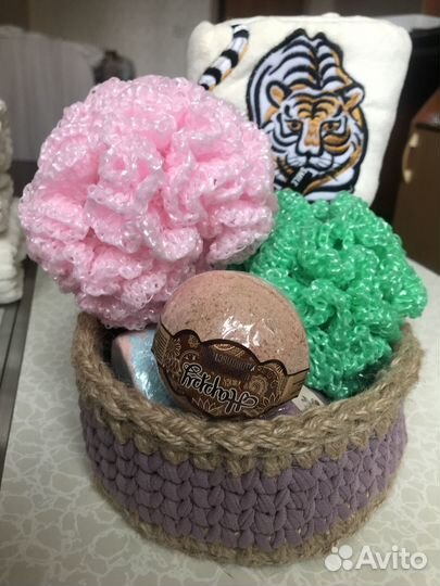 Мочалки ручной вязки