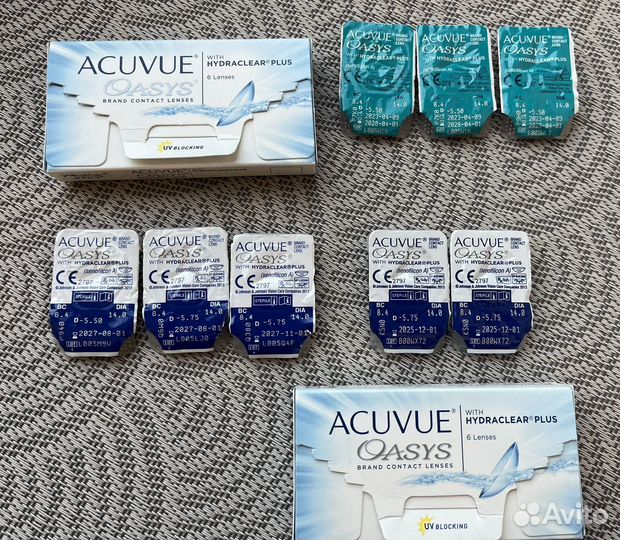 Линзы контактные Acuvue Oasys -5,75 и -5,50 / 5