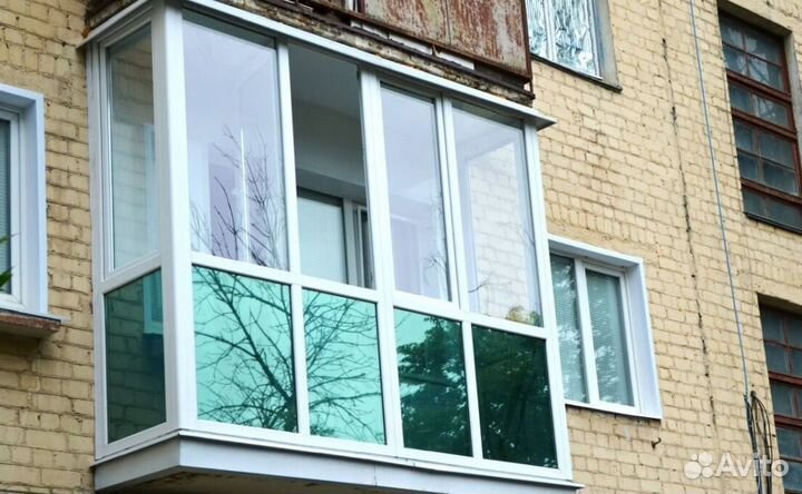 Остекление балконов и лоджий в рассрочку I6007