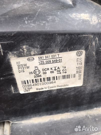 Фара левая Volkswagen Tiguan 1 2007-2011